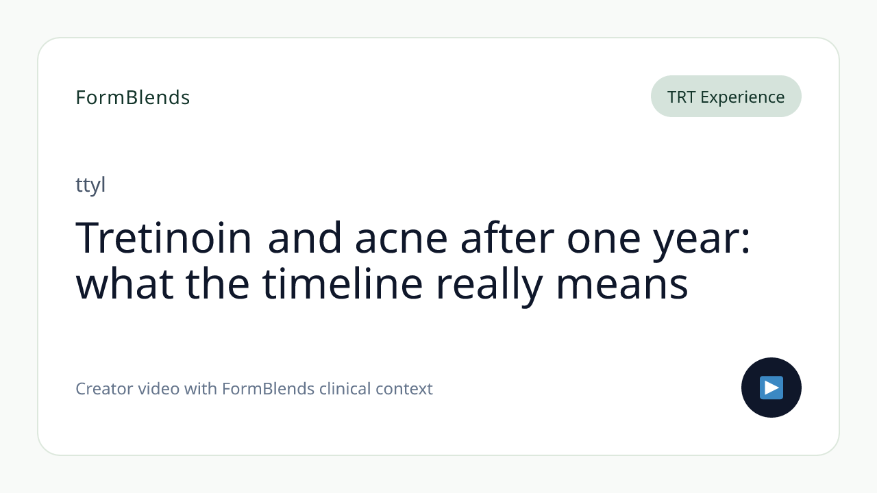 Tretinoin and acne after one year: what the timeline really means