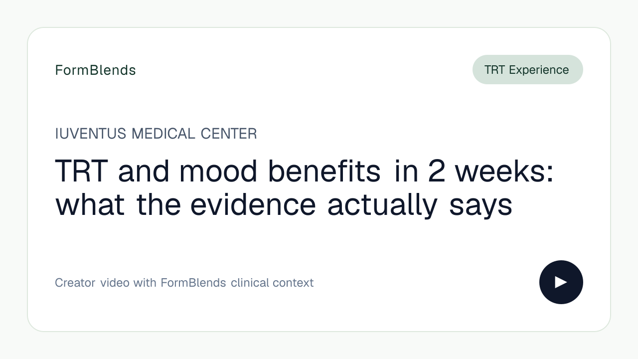 TRT and mood benefits in 2 weeks: what the evidence actually says