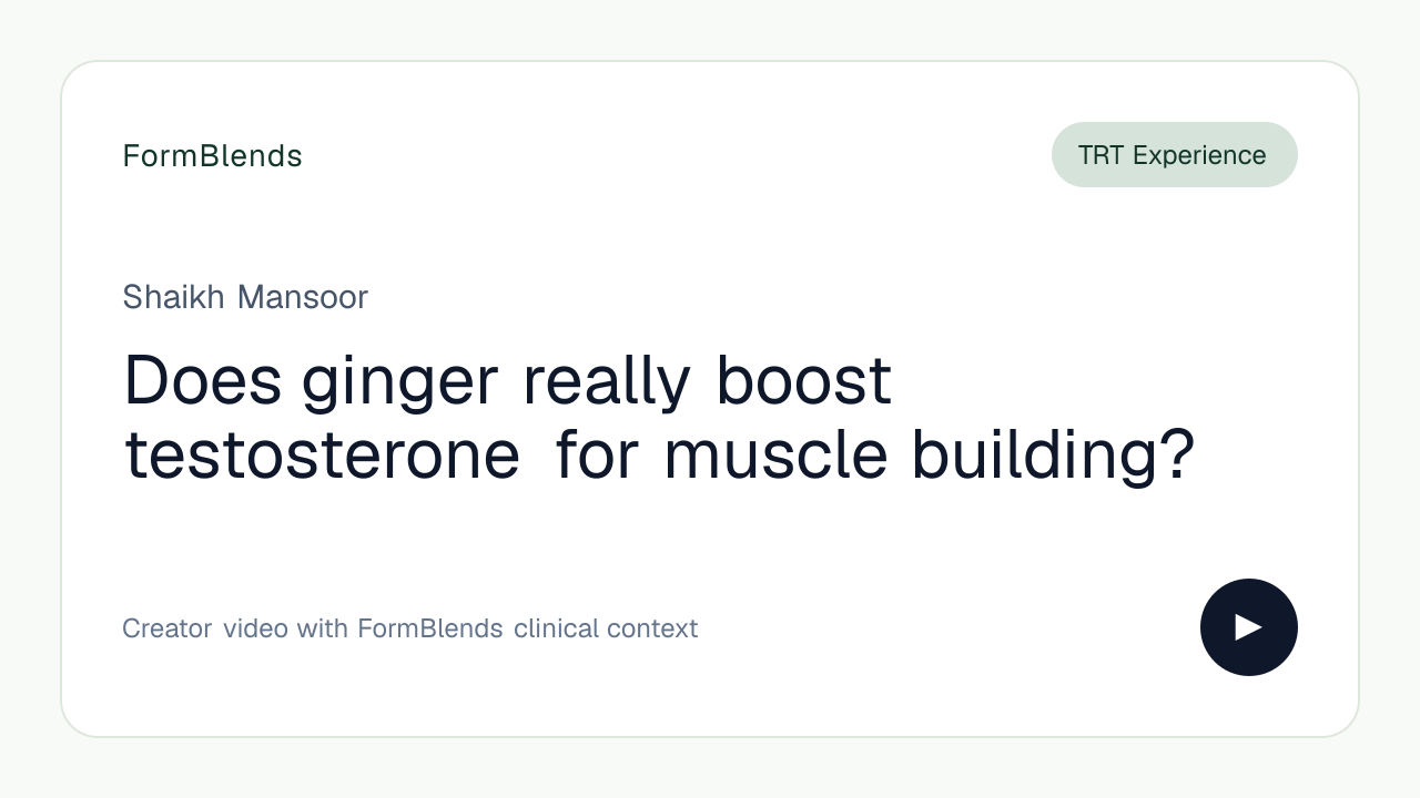Does ginger really boost testosterone for muscle building?