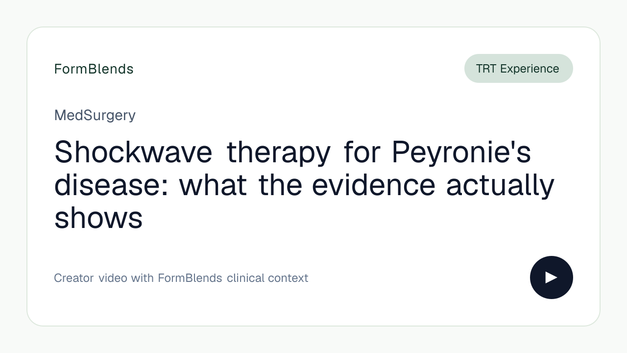 Shockwave therapy for Peyronie's disease: what the evidence actually shows