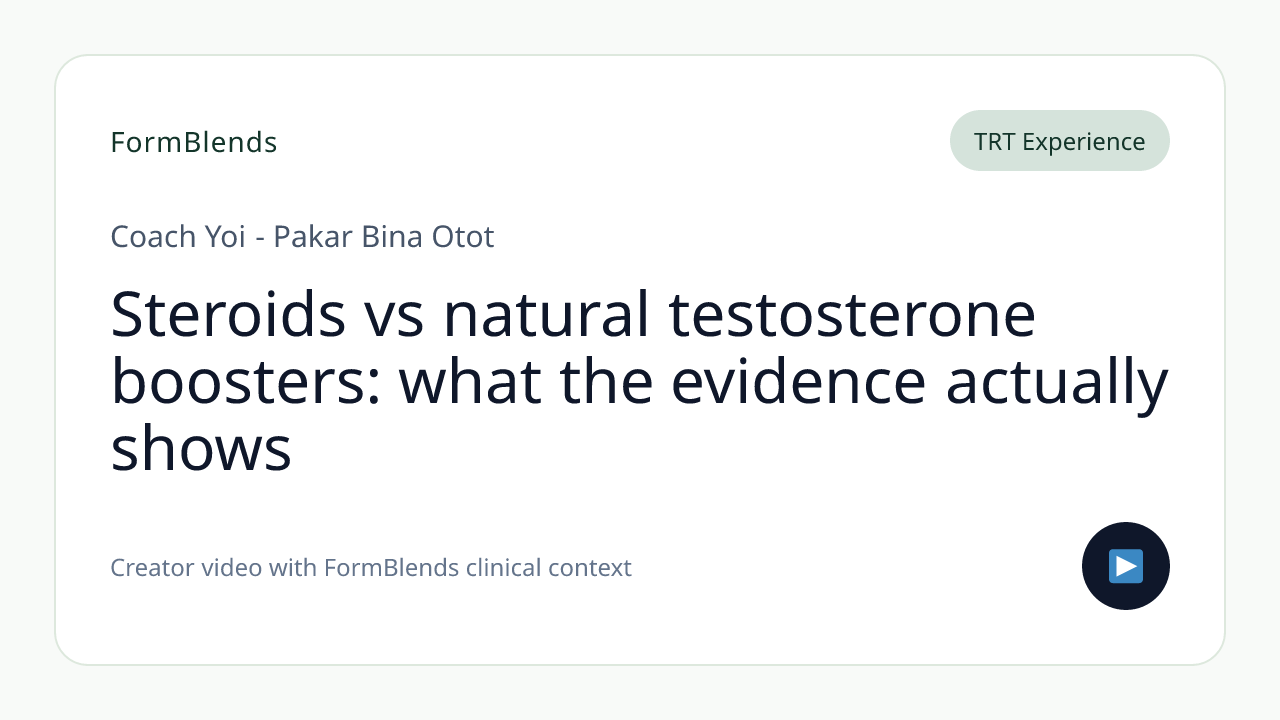 Steroids vs natural testosterone boosters: what the evidence actually shows