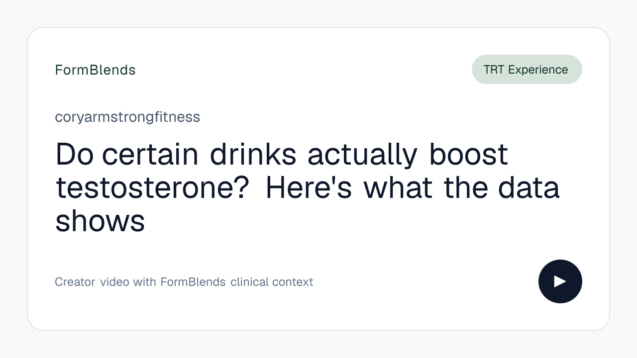 Do certain drinks actually boost testosterone? Here's what the data shows