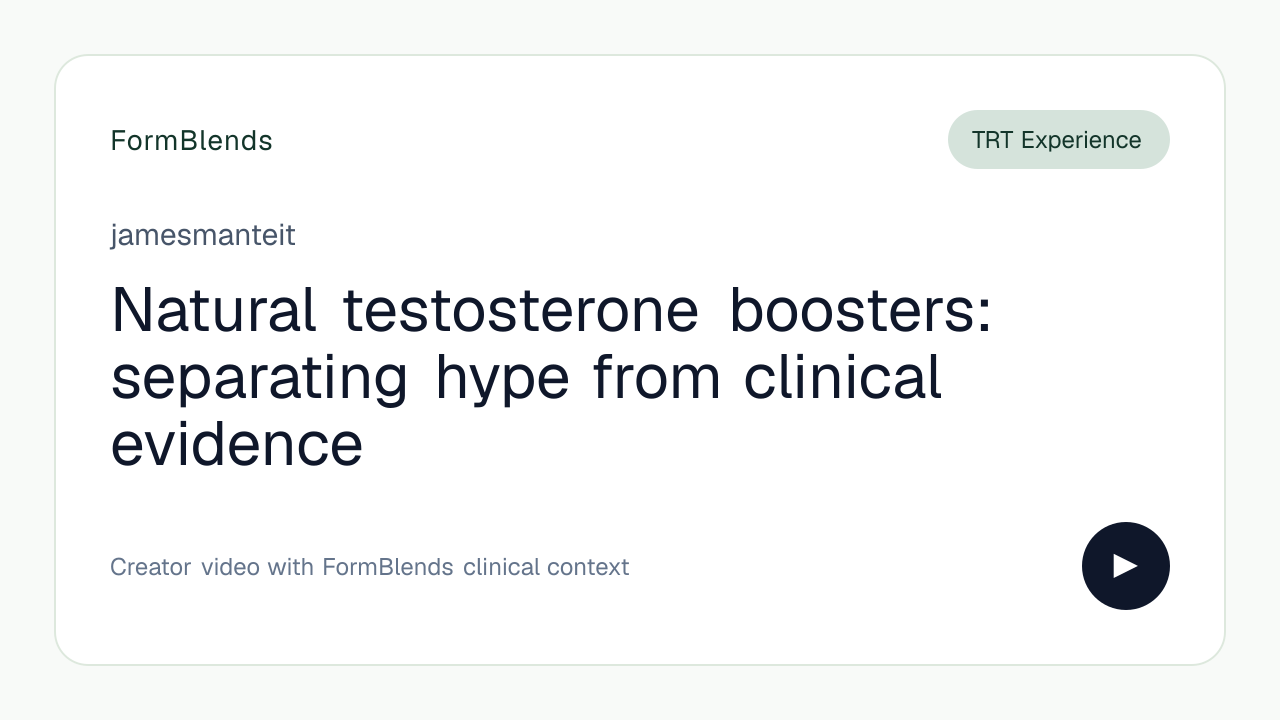 Natural testosterone boosters: separating hype from clinical evidence