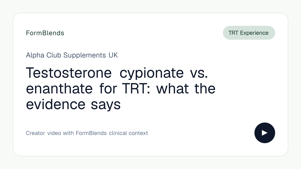 Testosterone cypionate vs. enanthate for TRT: what the evidence says