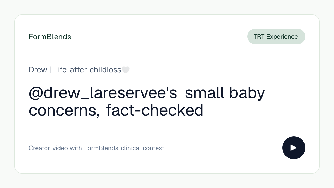 @drew_lareservee's small baby concerns, fact-checked