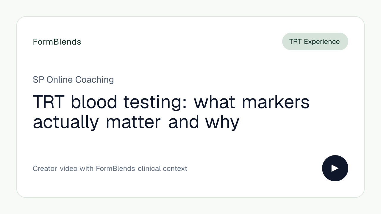 TRT blood testing: what markers actually matter and why