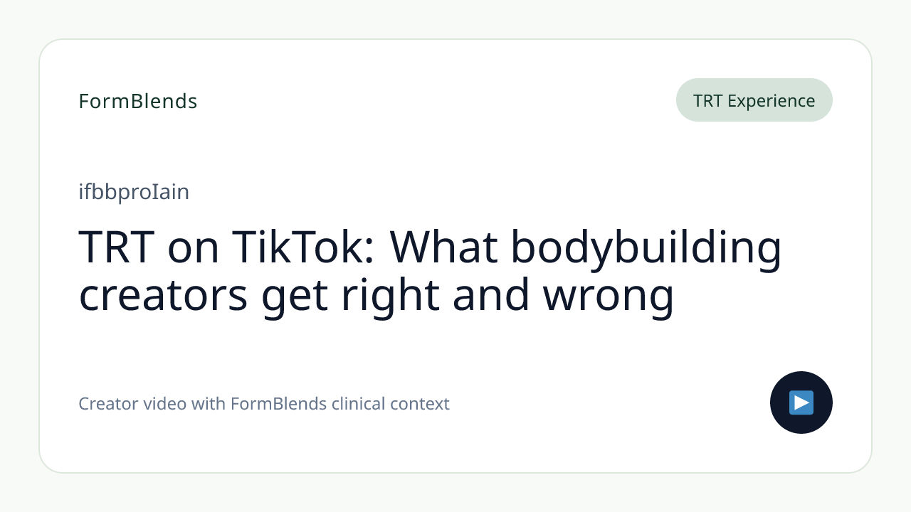 TRT on TikTok: What bodybuilding creators get right and wrong