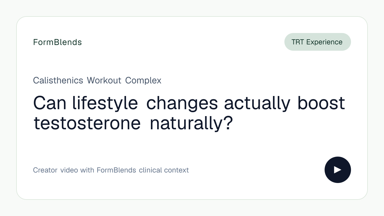 Can lifestyle changes actually boost testosterone naturally?