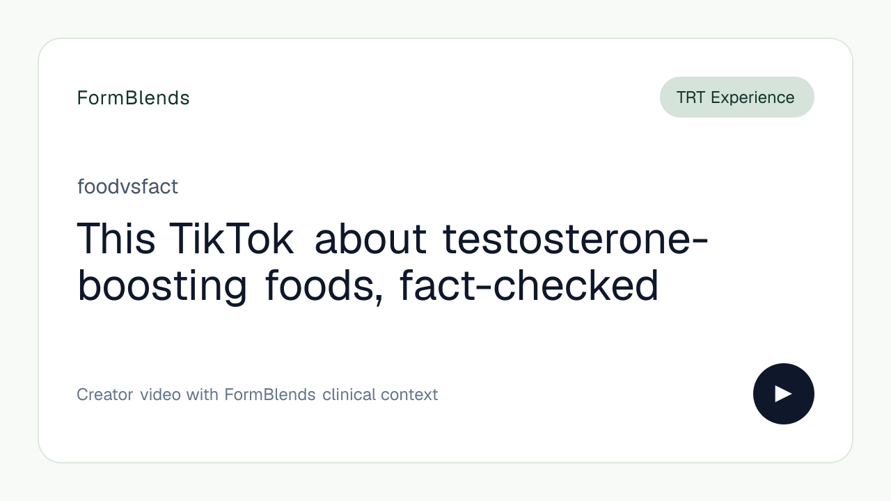 This TikTok about testosterone-boosting foods, fact-checked