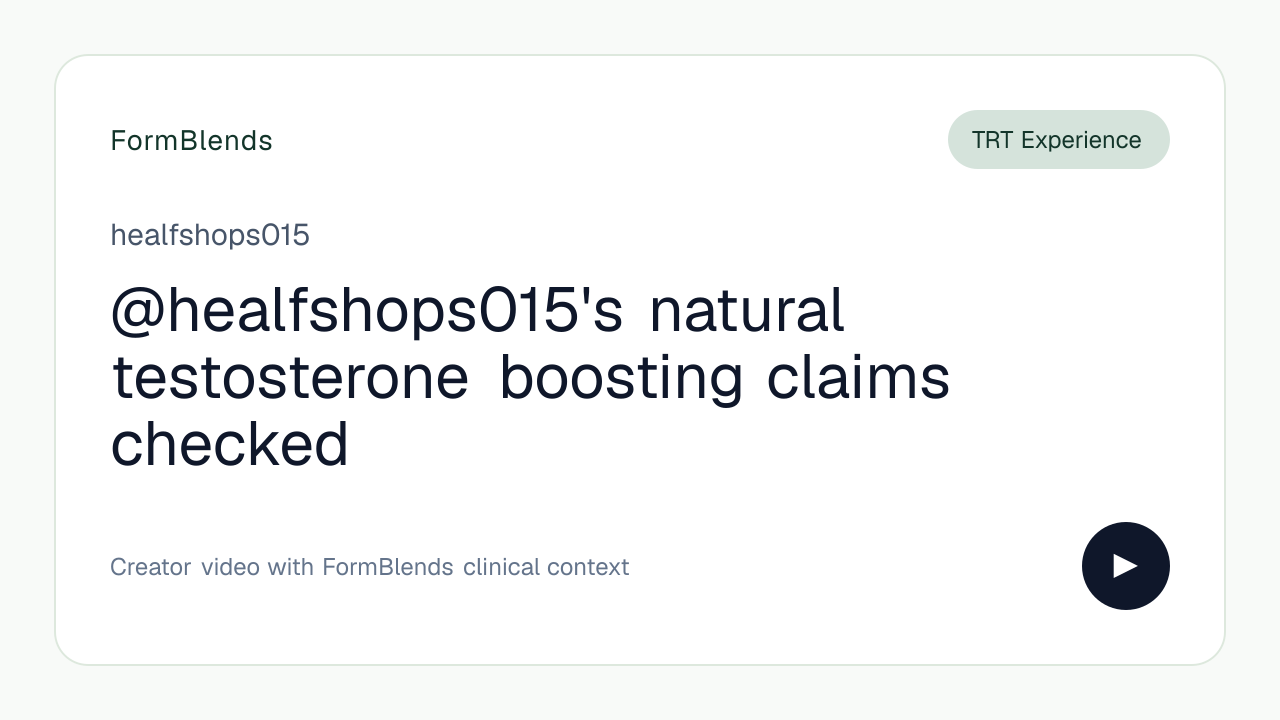 @healfshops015's natural testosterone boosting claims checked