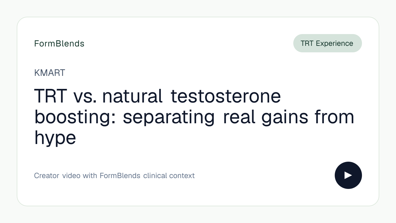 TRT vs. natural testosterone boosting: separating real gains from hype