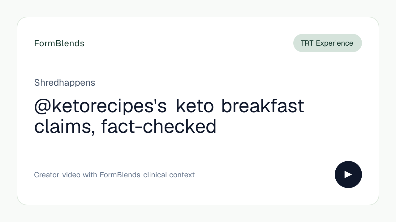 @ketorecipes's keto breakfast claims, fact-checked