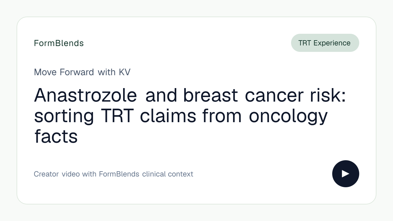 Anastrozole and breast cancer risk: sorting TRT claims from oncology facts