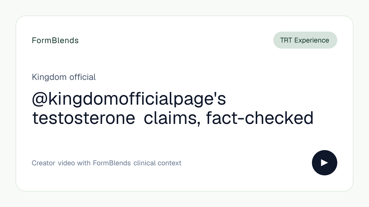 @kingdomofficialpage's testosterone claims, fact-checked