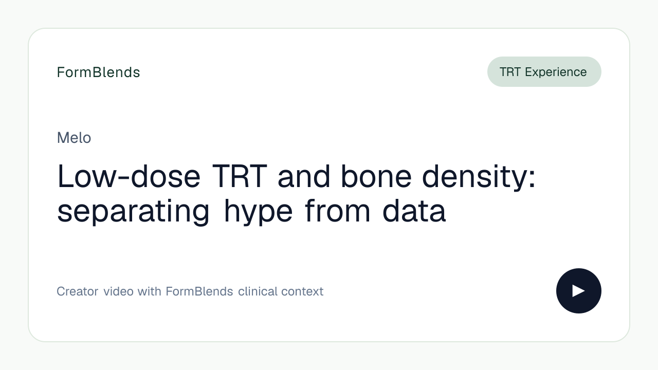 Low-dose TRT and bone density: separating hype from data
