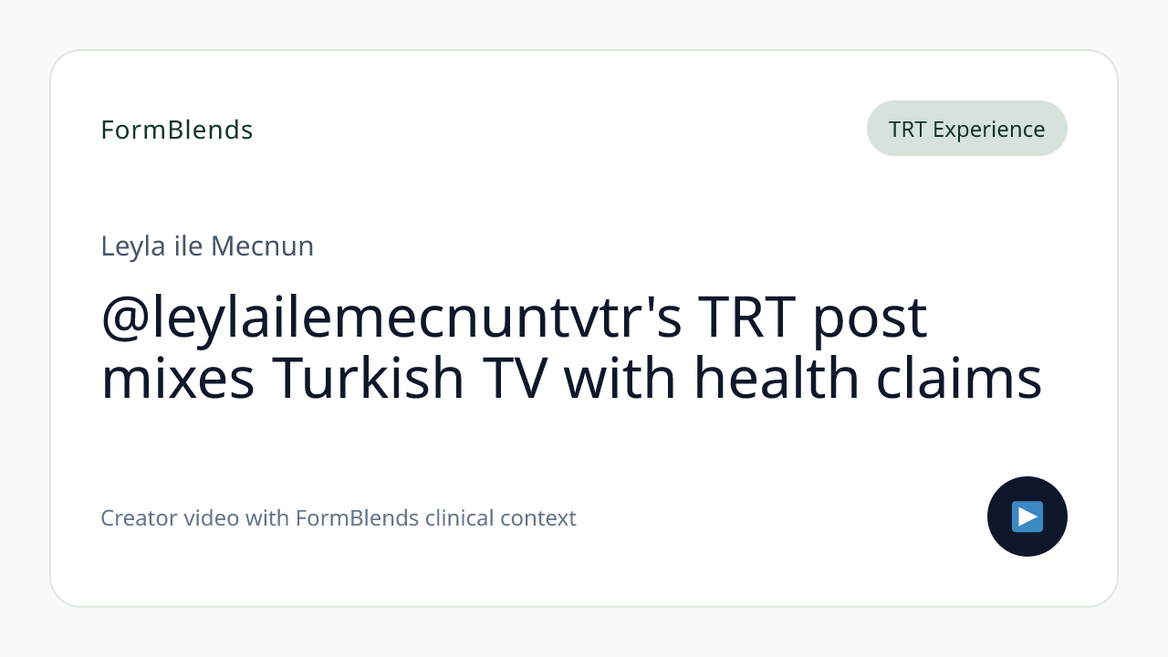 @leylailemecnuntvtr's TRT post mixes Turkish TV with health claims