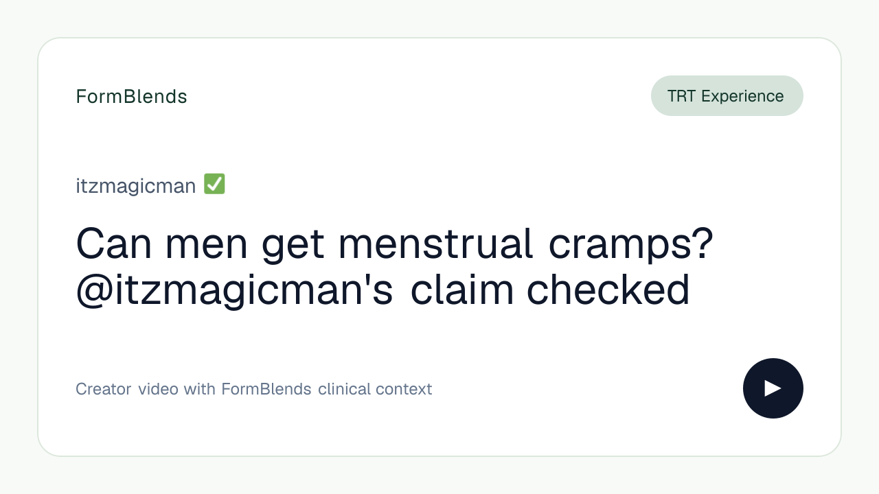 Can men get menstrual cramps? @itzmagicman's claim checked