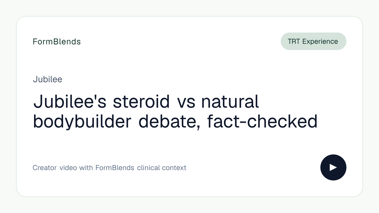 Jubilee's steroid vs natural bodybuilder debate, fact-checked