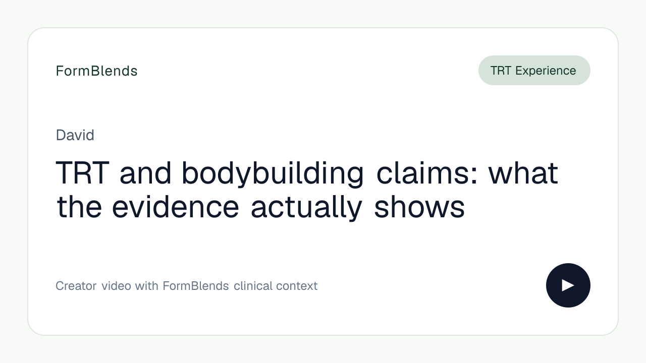 TRT and bodybuilding claims: what the evidence actually shows