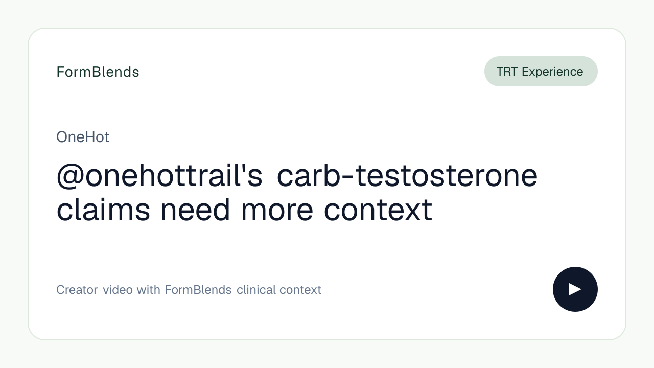 @onehottrail's carb-testosterone claims need more context