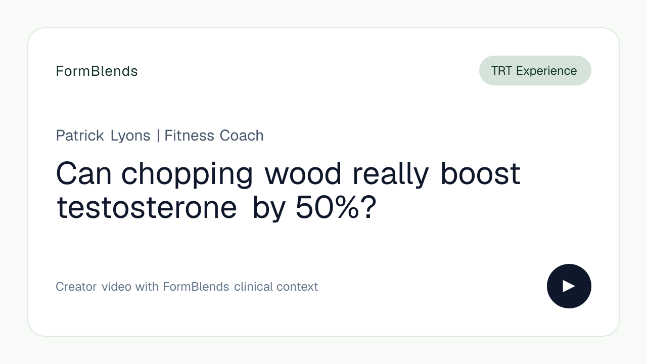 Can chopping wood really boost testosterone by 50%?