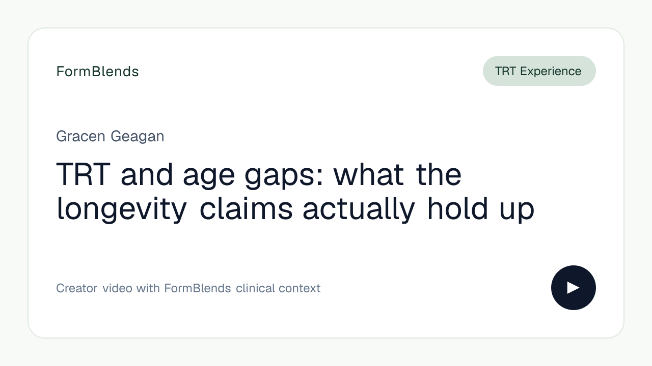 TRT and age gaps: what the longevity claims actually hold up