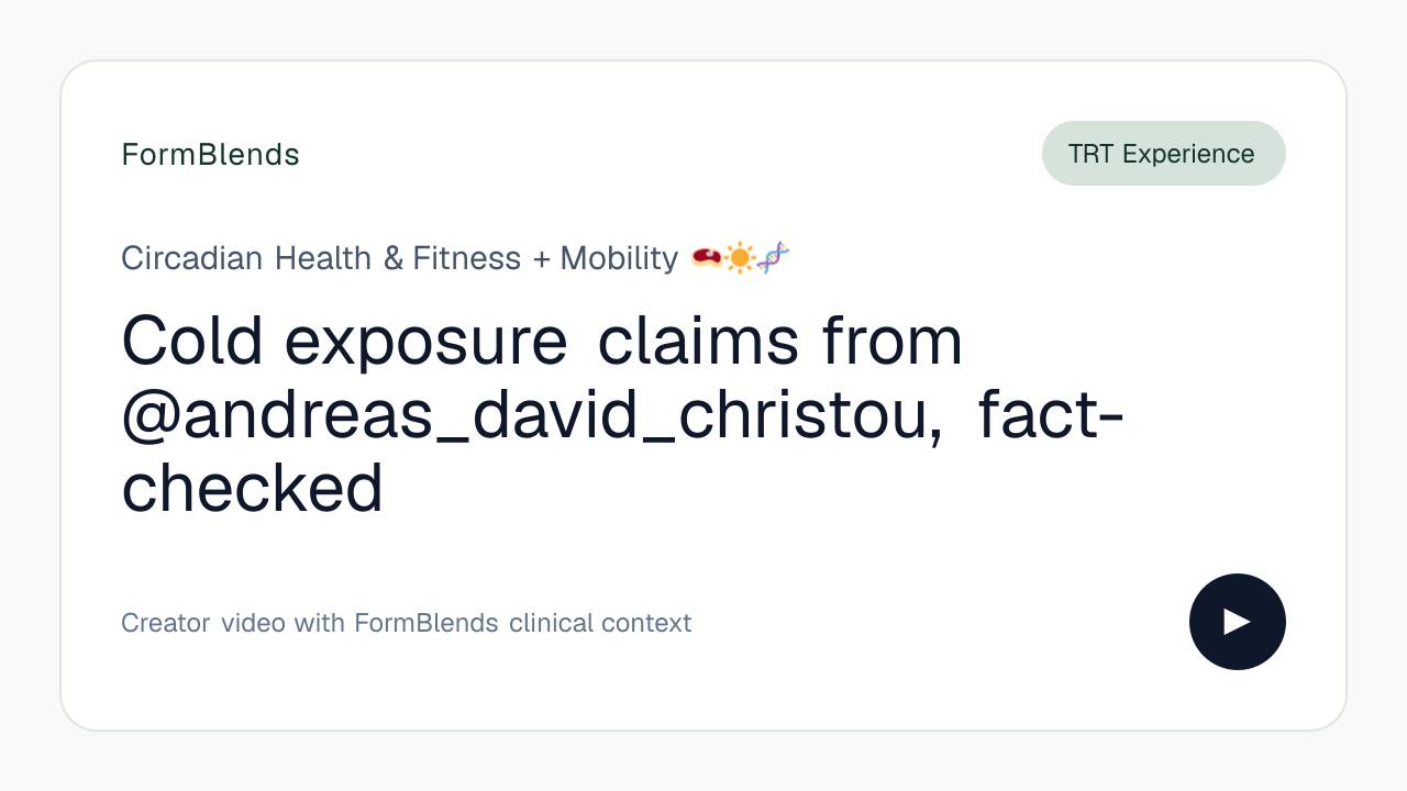 Cold exposure claims from @andreas_david_christou, fact-checked