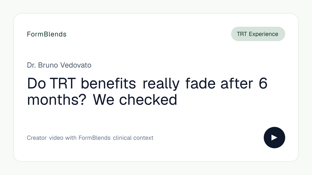 Do TRT benefits really fade after 6 months? We checked