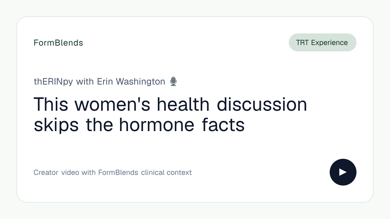 This women's health discussion skips the hormone facts