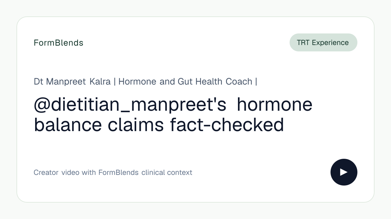 @dietitian_manpreet's hormone balance claims fact-checked