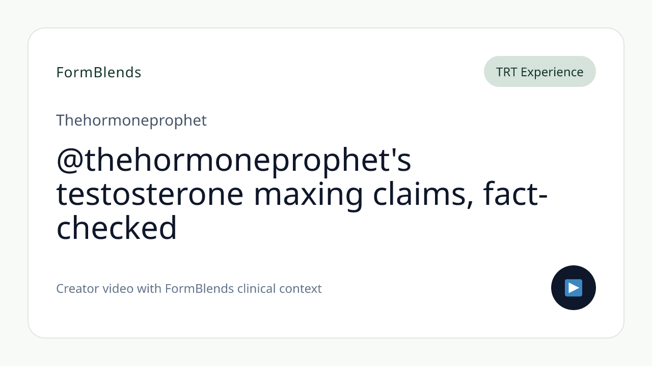 @thehormoneprophet's testosterone maxing claims, fact-checked