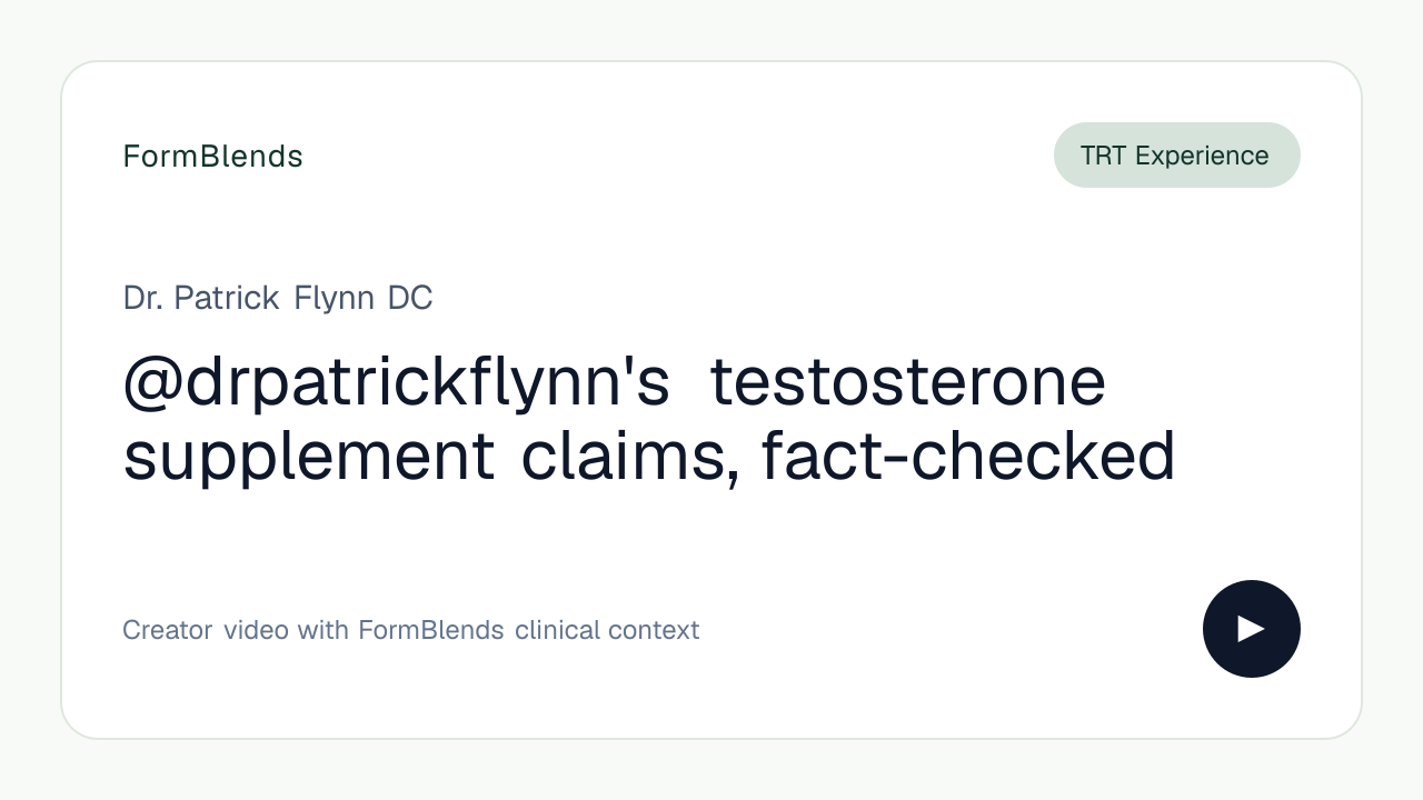 @drpatrickflynn's testosterone supplement claims, fact-checked