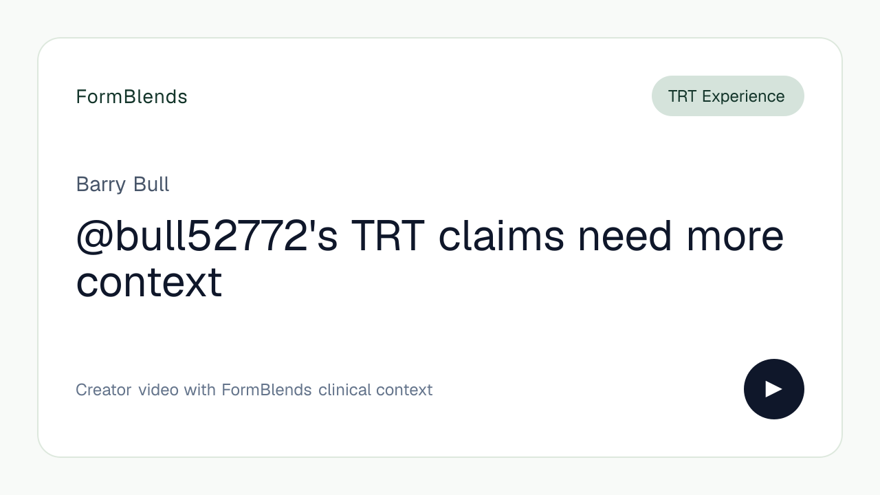 @bull52772's TRT claims need more context