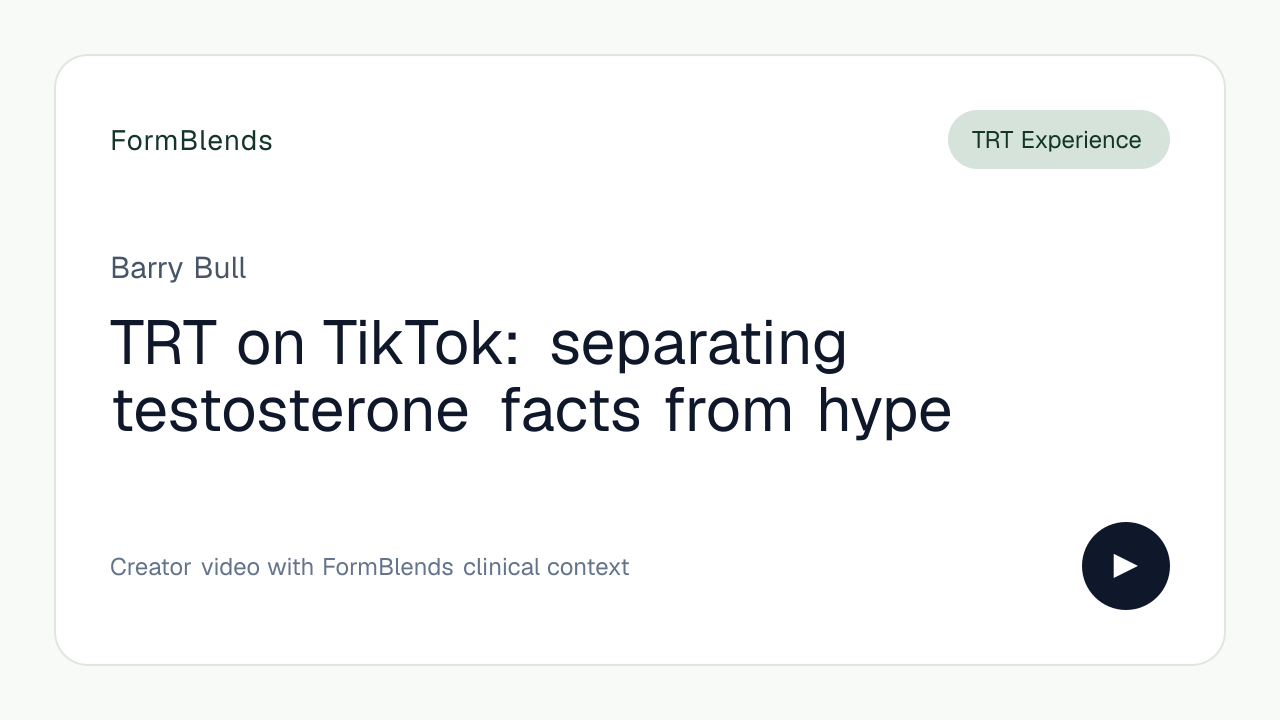 TRT on TikTok: separating testosterone facts from hype