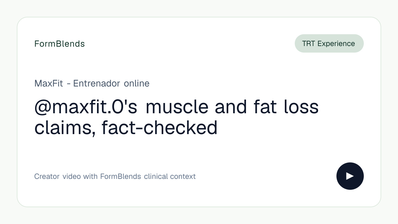 @maxfit.0's muscle and fat loss claims, fact-checked
