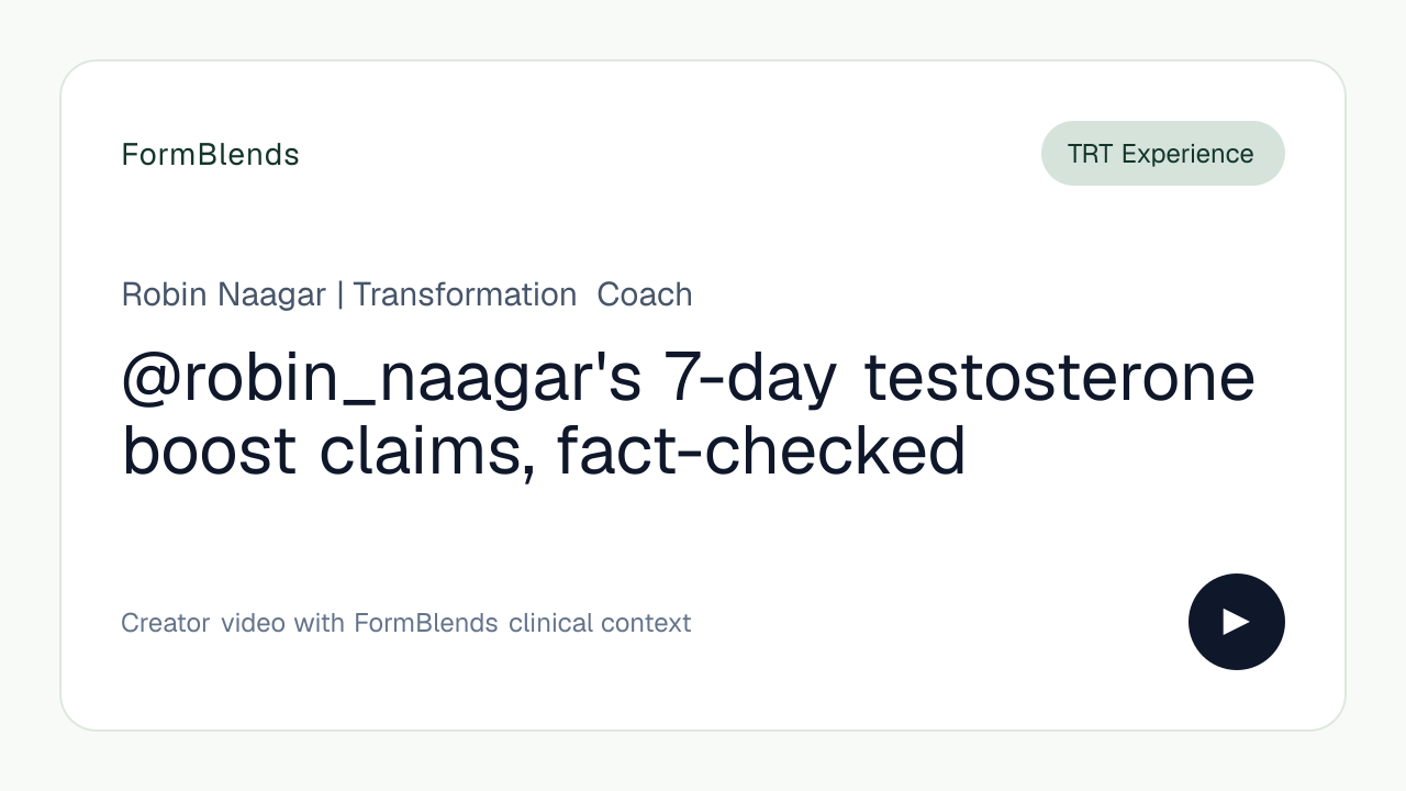 @robin_naagar's 7-day testosterone boost claims, fact-checked