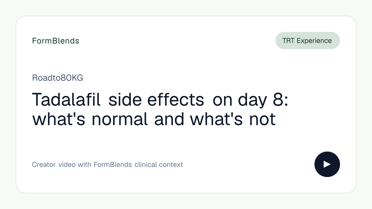 Tadalafil side effects on day 8: what's normal and what's not