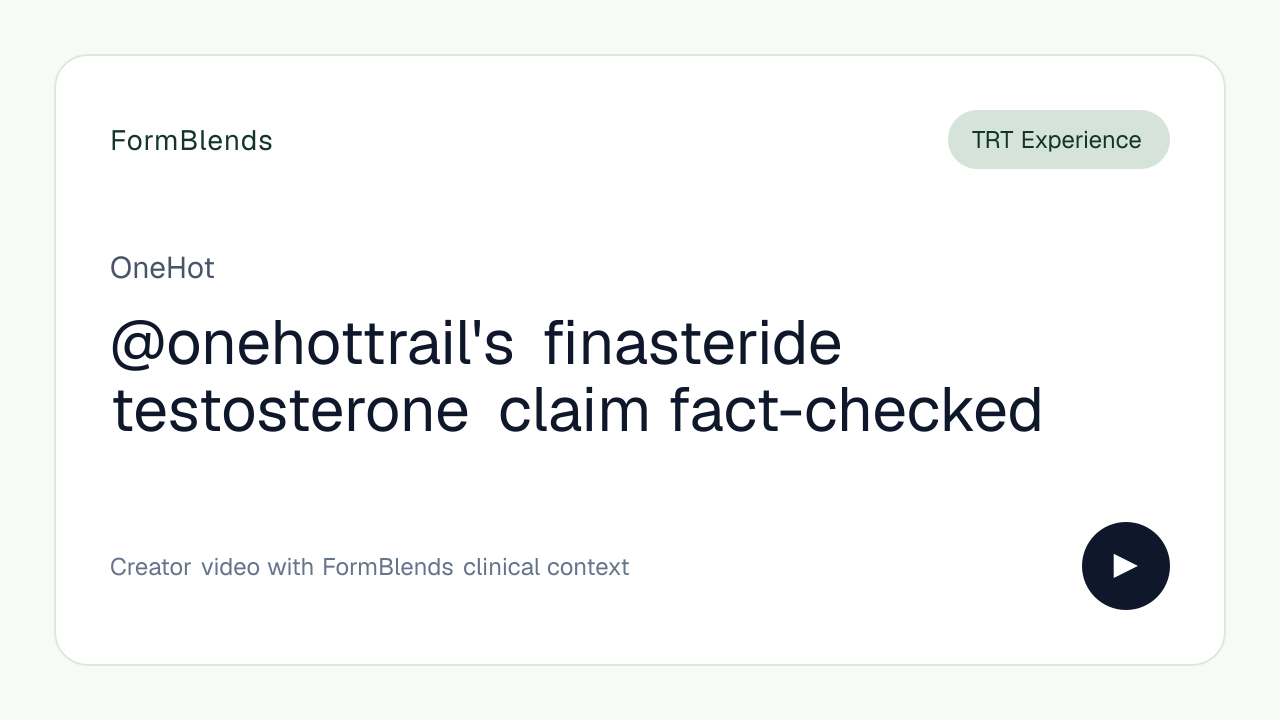 @onehottrail's finasteride testosterone claim fact-checked