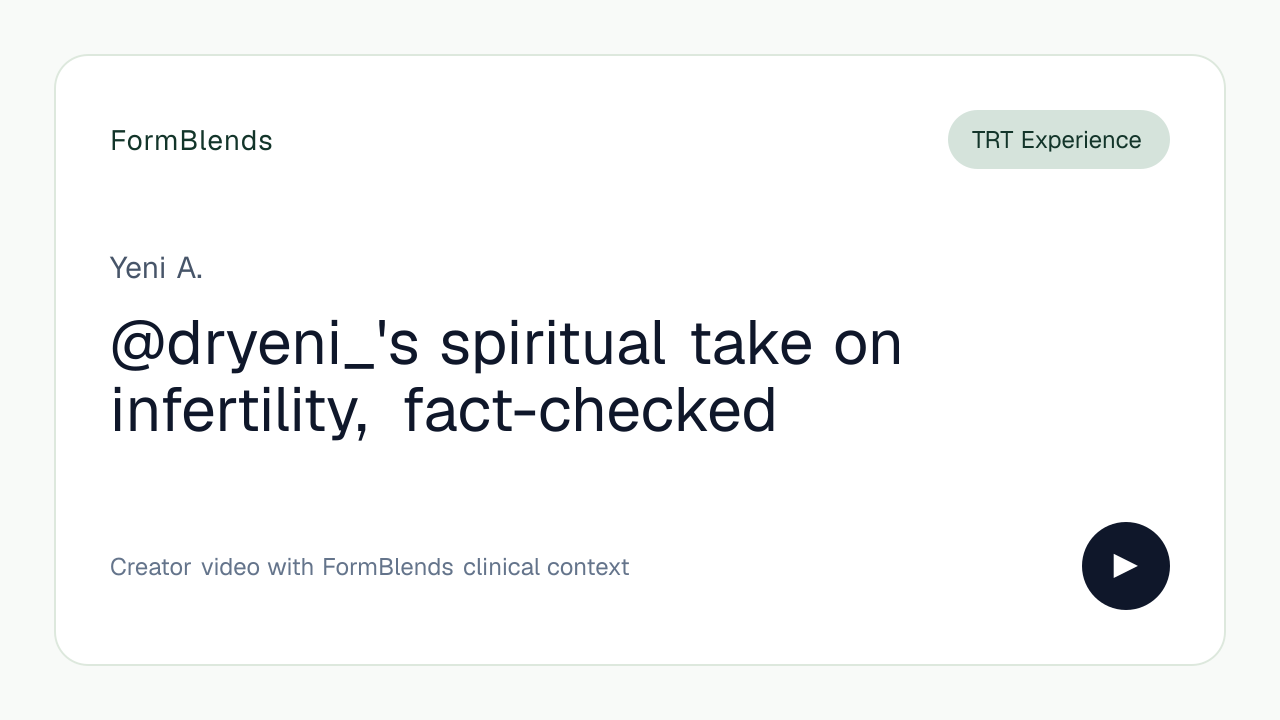 @dryeni_'s spiritual take on infertility, fact-checked