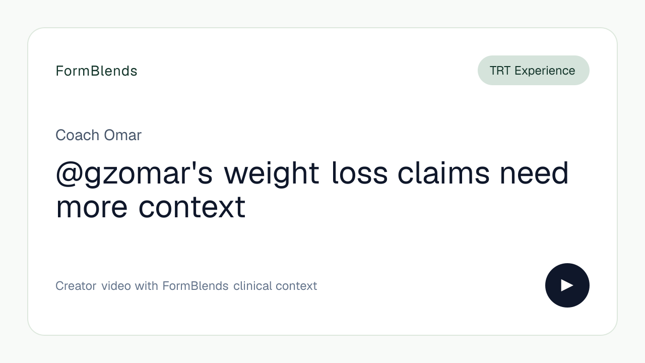 @gzomar's weight loss claims need more context