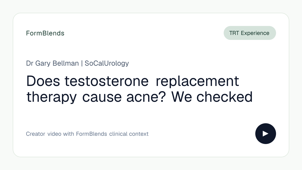 Does testosterone replacement therapy cause acne? We checked