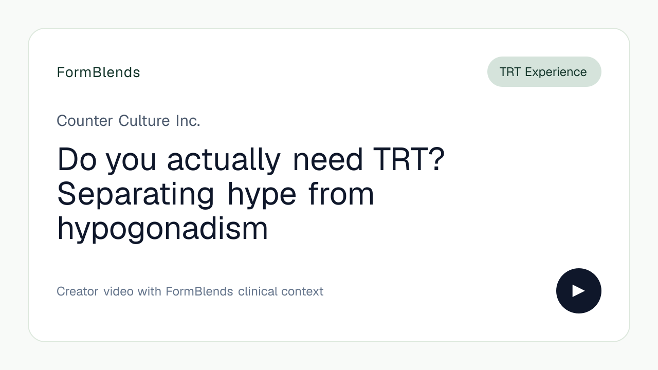 Do you actually need TRT? Separating hype from hypogonadism