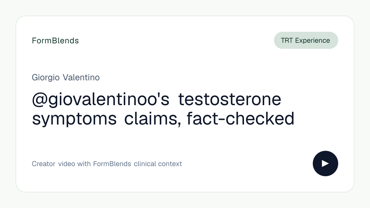@giovalentinoo's testosterone symptoms claims, fact-checked
