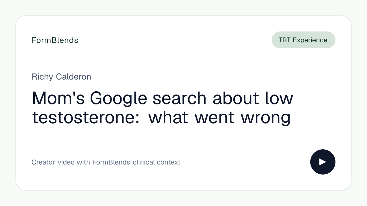 Mom's Google search about low testosterone: what went wrong