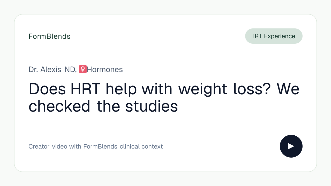Does HRT help with weight loss? We checked the studies