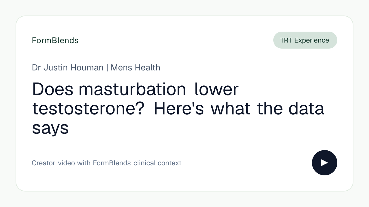 Does masturbation lower testosterone? Here's what the data says