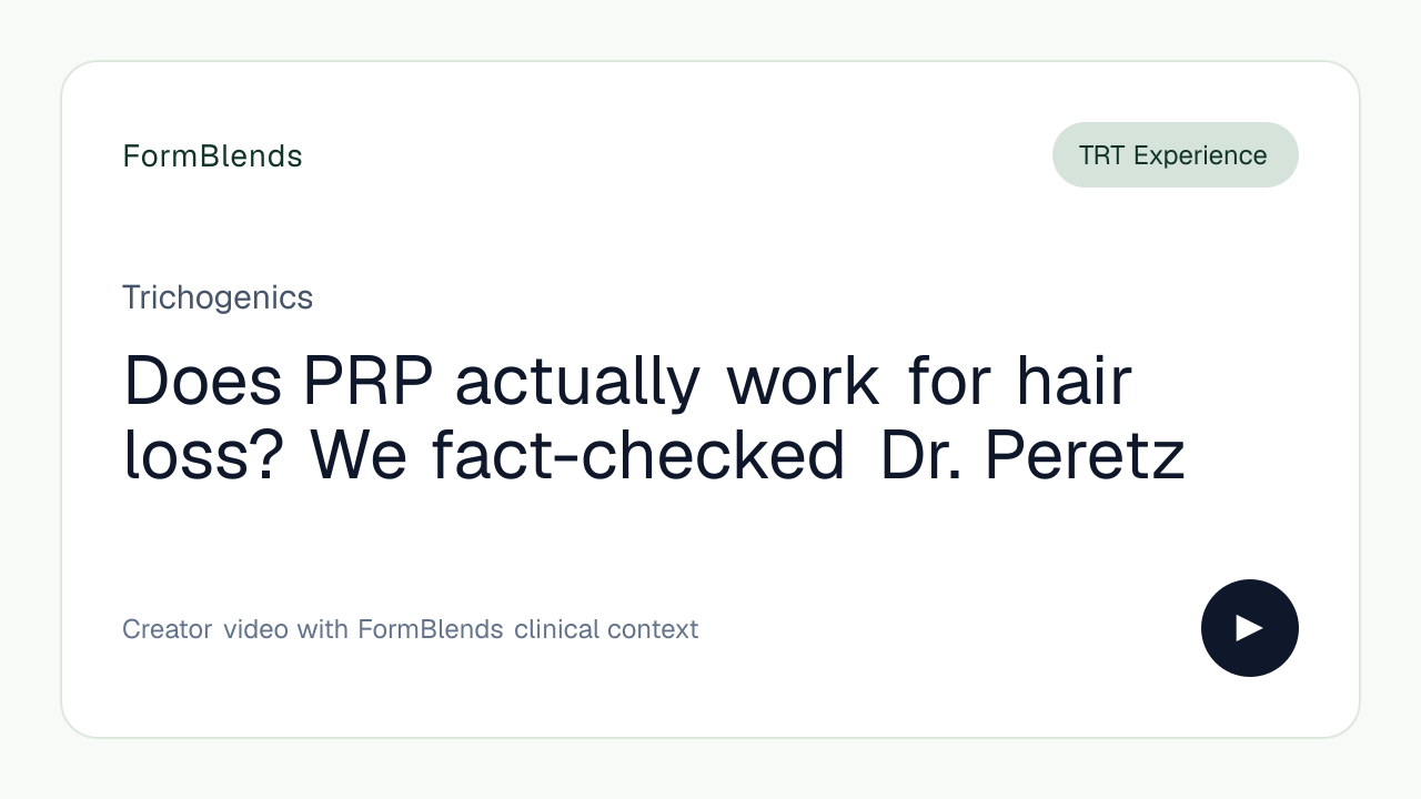 Does PRP actually work for hair loss? We fact-checked Dr. Peretz