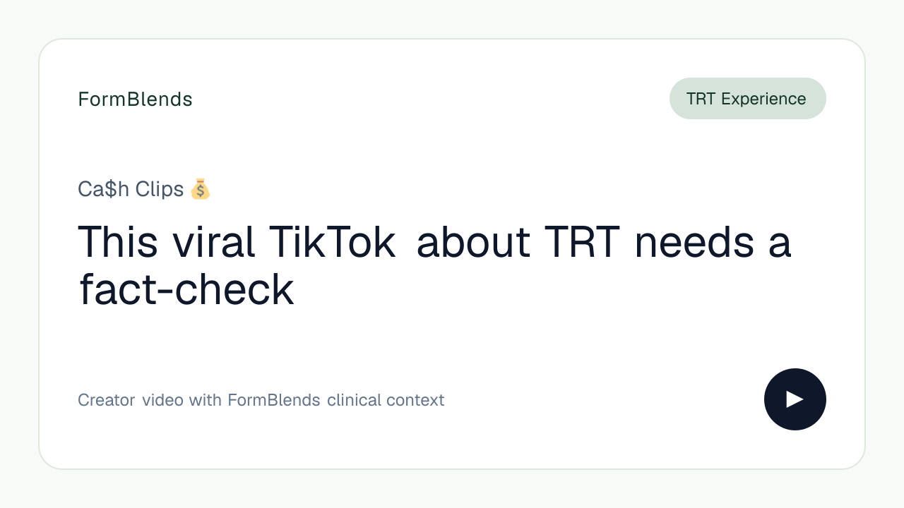 This viral TikTok about TRT needs a fact-check