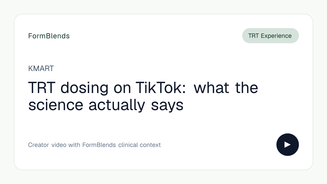 TRT dosing on TikTok: what the science actually says