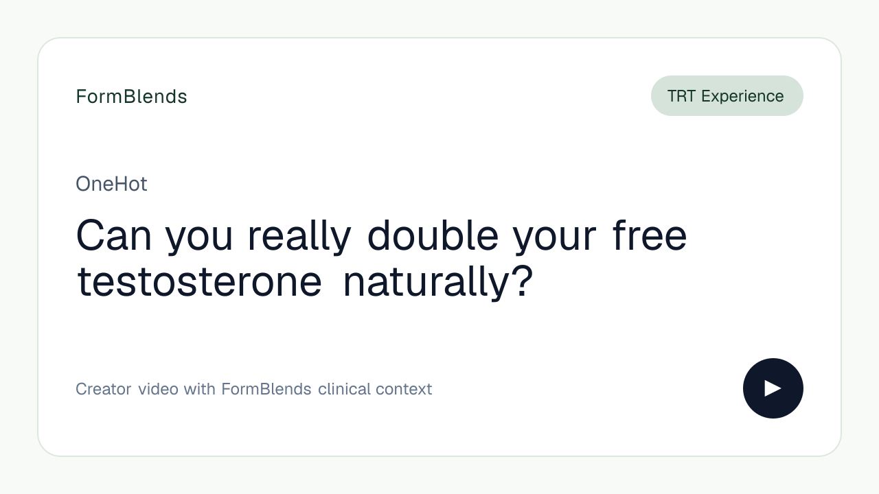 Can you really double your free testosterone naturally?